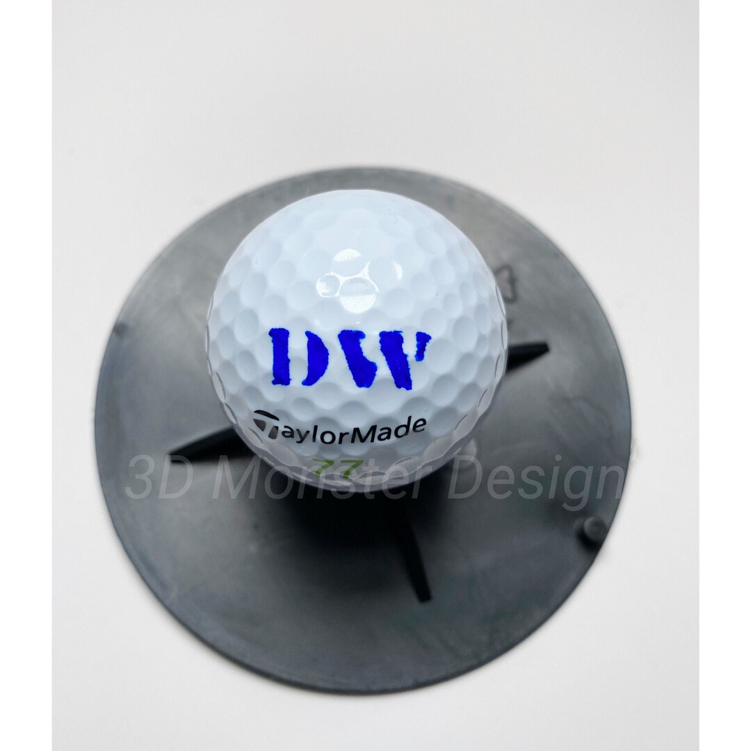 Personalized Golf Ball Marking Stencil With NO Alignment Lines 3D