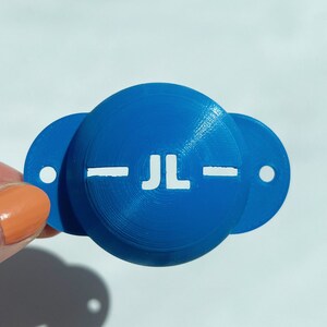 Personalized Golf Ball Marking Stencil with thin Horizontal Alignment Lines - 3D Printed