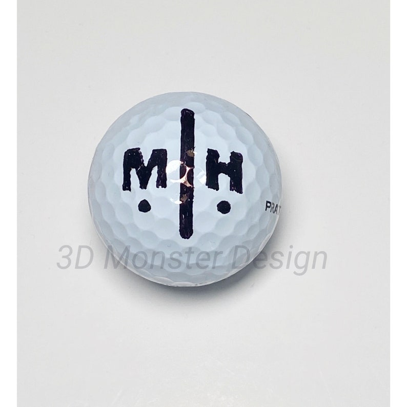 Personalized Golf Ball Marking Stencil With Vertical Alignment Etsy