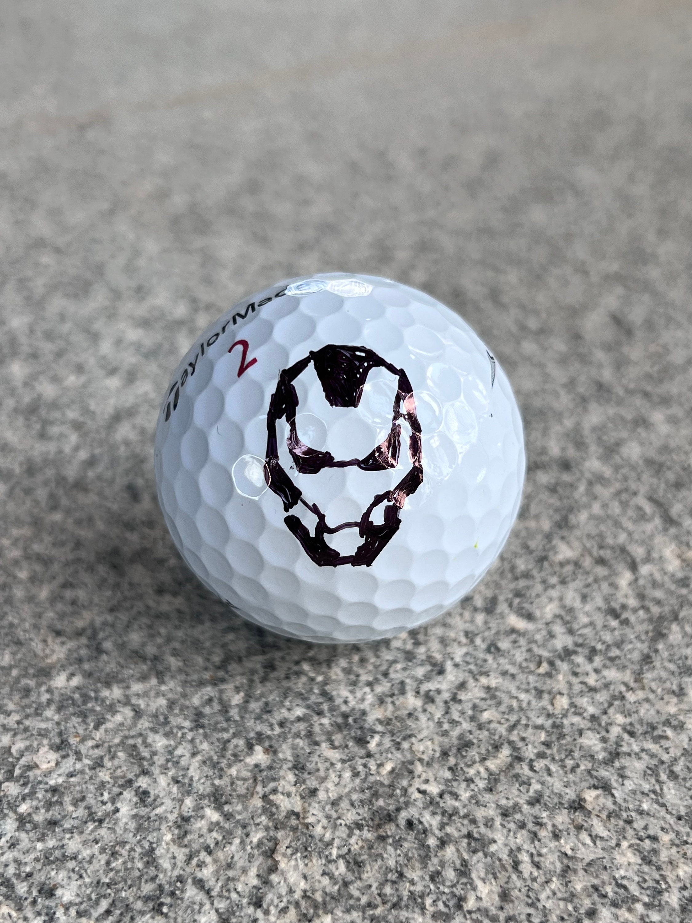 Iron Man Mask Logo - Golf Ball Marking Stencil - 3D Printed