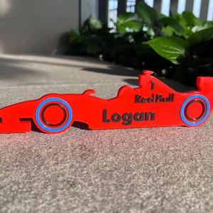 Personalized Formula 1 Name Plate - 3D Printed