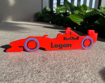 Personalized Formula 1 Name Plate - 3D Printed