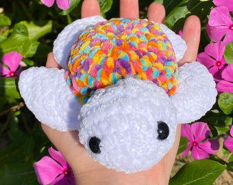 Crochet Confetti Turtle: Handmade Baby Yarn Stuffed Animal
