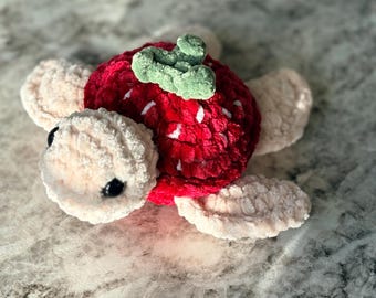 Crochet Strawberry Turtle