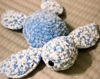 Crochet Turtle Plushie, Cuddly Stuffed Animal