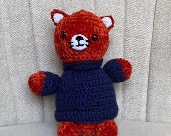 Crochet Cat With Turtleneck Sweater