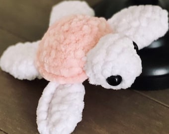 Crochet Turtle Plush, Handmade stuffed animal