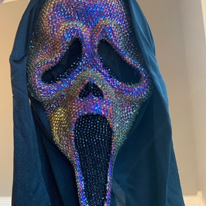 Custom Fully Rhinestoned Ghostface Scream Mask image 5