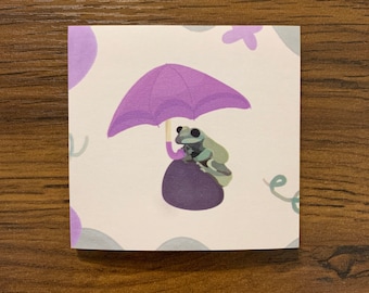 Umbrella Frog Sticky Notes