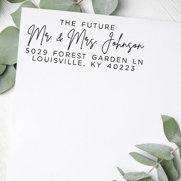 Custom Return Address Stamp | Modern Wedding Stamp | Personalized Stamp for Wedding | Rubber Stamp for Save the Date | High Quality Stamper