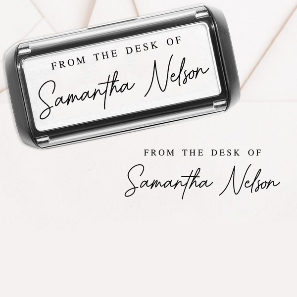 Personalized From The Desk Of Stamp | Business Stamp | Custom Rubber Stamp
