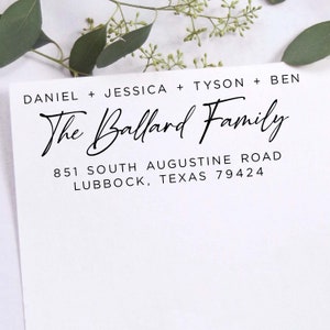 Custom Return Address Stamp | Family Stamp | Personalized Rubber Address Stamp | Unique Housewarming Gift | High Quality Stamper