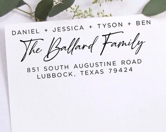 Custom Return Address Stamp | Family Stamp | Personalized Rubber Address Stamp | Unique Housewarming Gift | High Quality Stamper