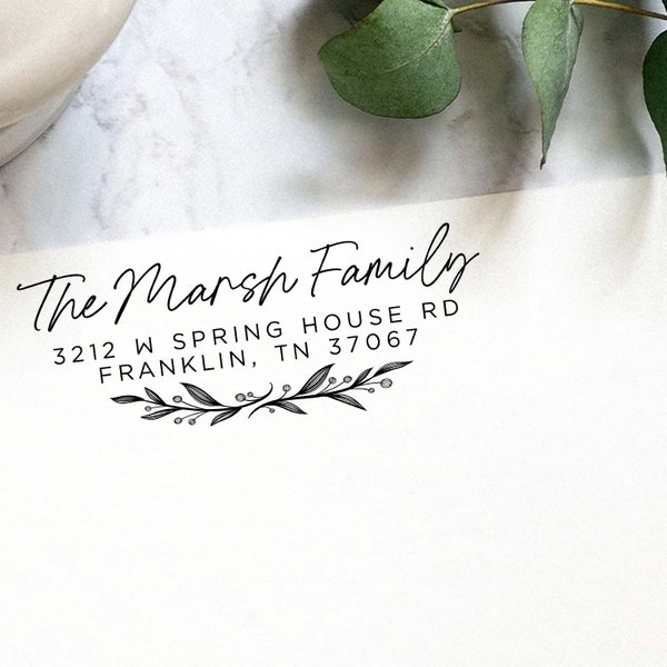 Custom Return Address Stamp | Farmhouse Inspired Stamp | Personalized Rubber Address Stamp | Unique Housewarming Gift | High Quality Stamper