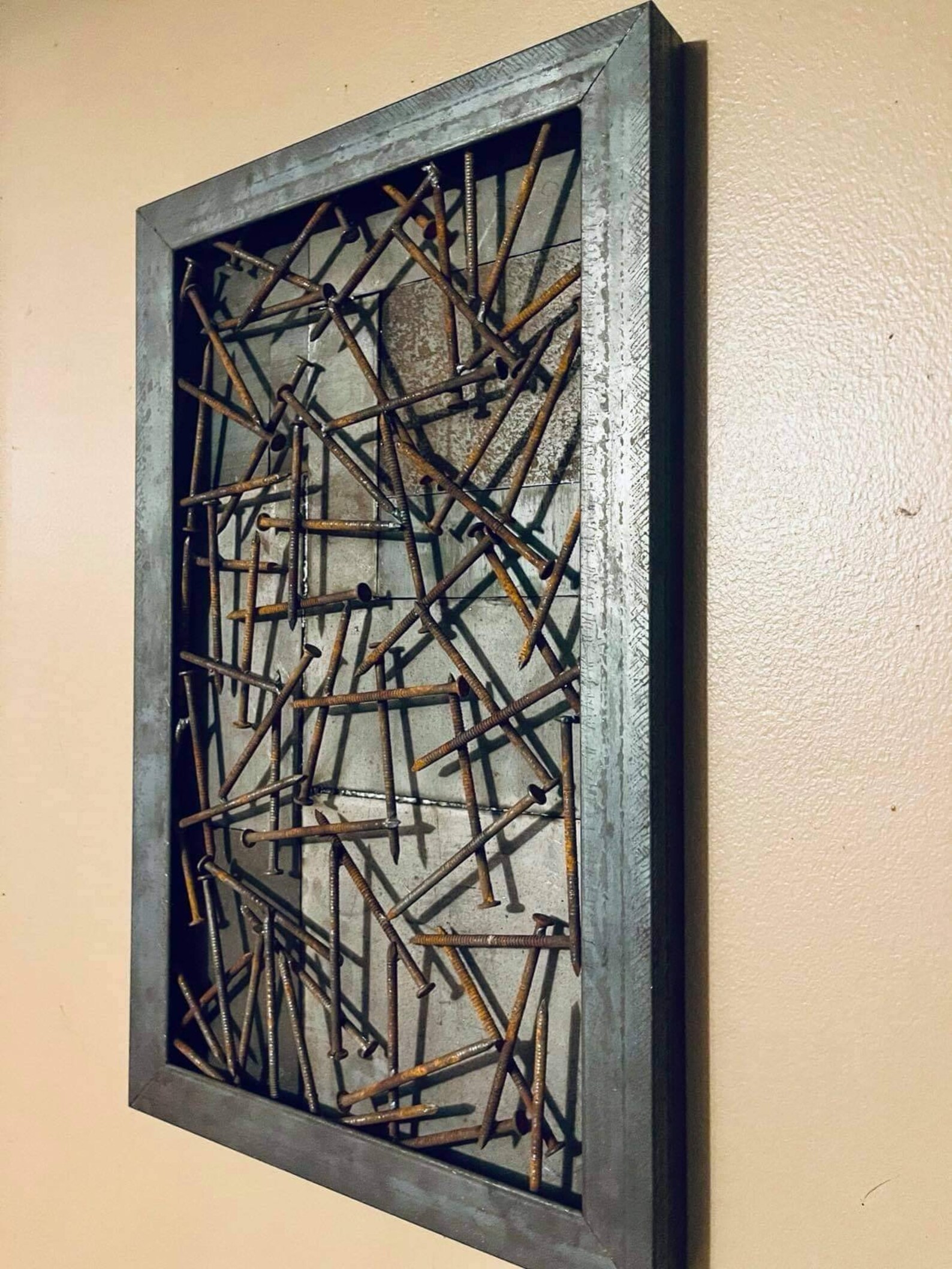 Absract Metal Nail Art Wall Hanger - Etsy
