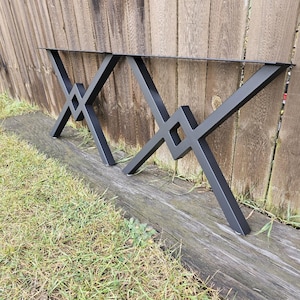 Double V Diamond Metal table legs Made in USA (Eco Friendly powder coated) Coffee/Dining/Bar Height