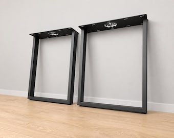 Square Metal Table Legs, Powder Coated, Made in USA