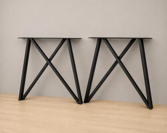 Double V Metal Table Legs, Eco-Friendly Powder Coat, Made in USA