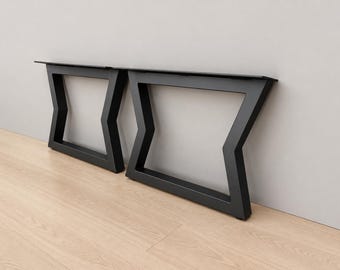 Hourglass Metal Table Legs, Powder Coated, Made in USA