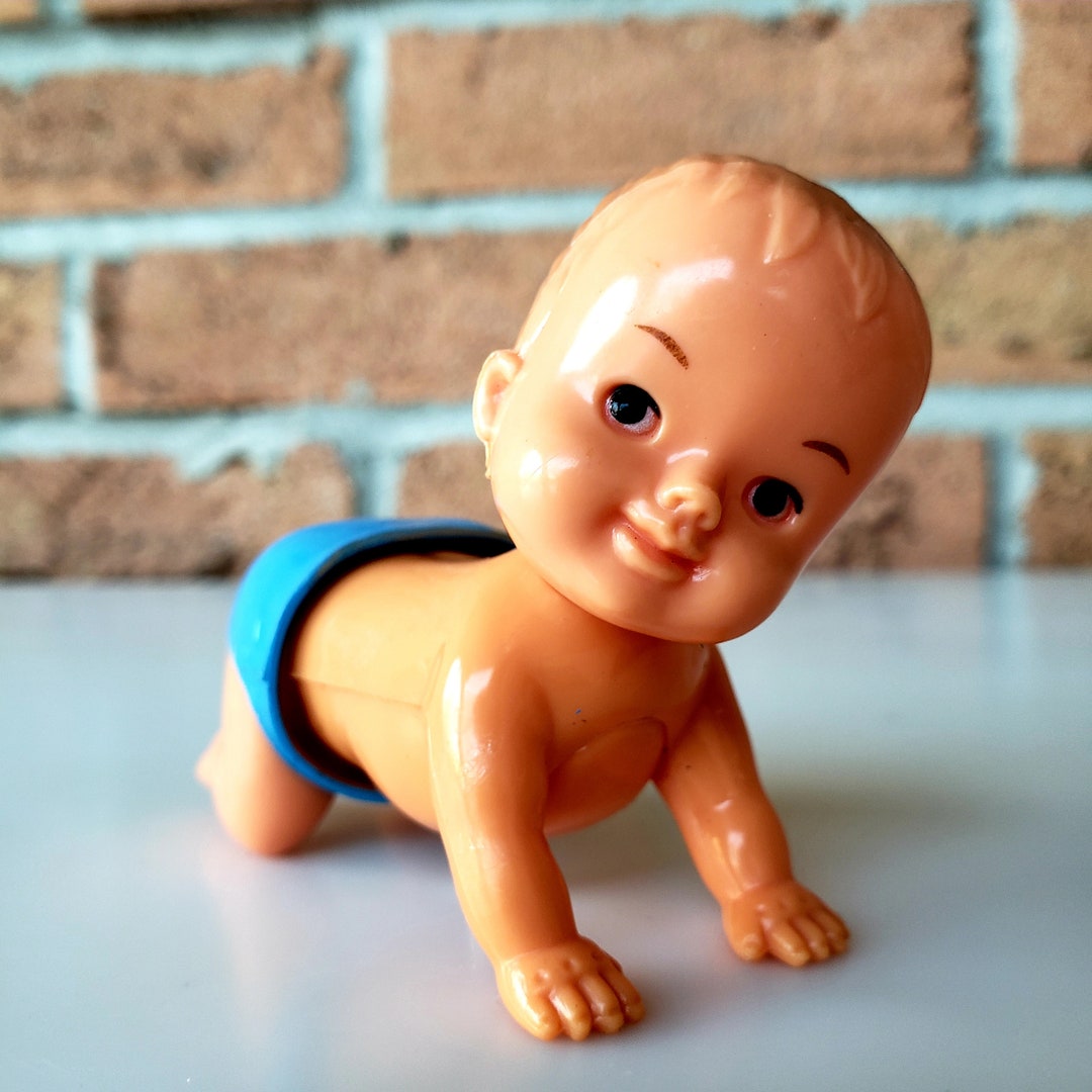 Vintage Wind up Crawling Baby Boy 1950's Toy Made in Etsy