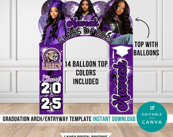 Graduation Entrance Arch Canva Template (Digital Download)