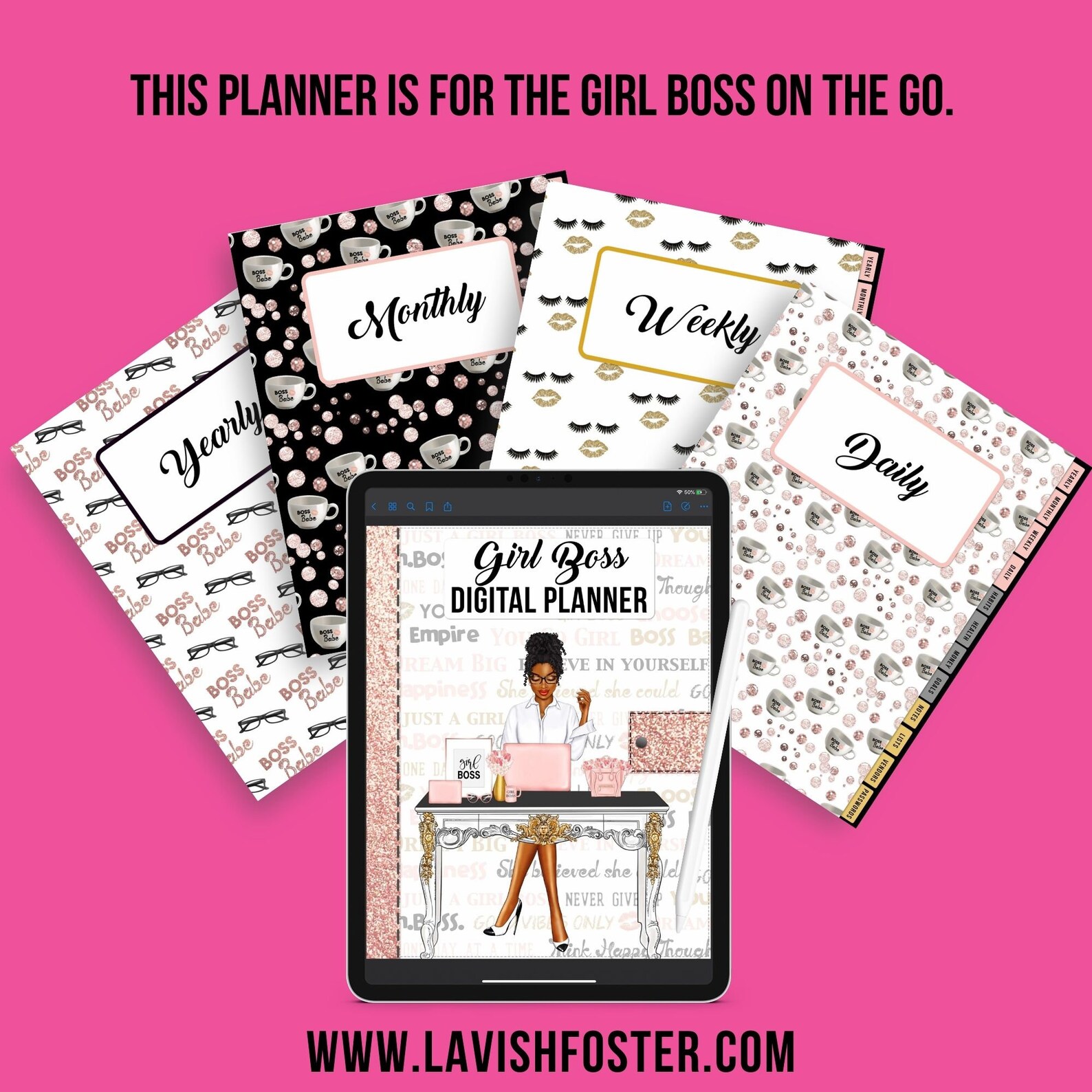 Girl Boss Digital Planner Digital Planner Goodnotes Etsy