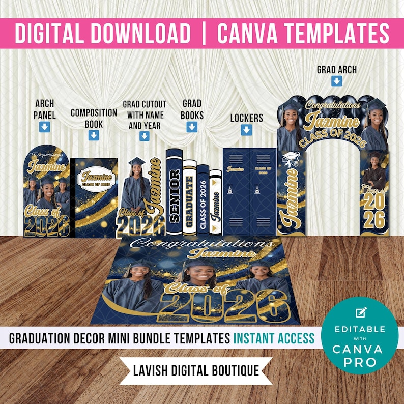 Graduation Arch, Grad Decor Bundle, Grad Decor Template, Graduation ...