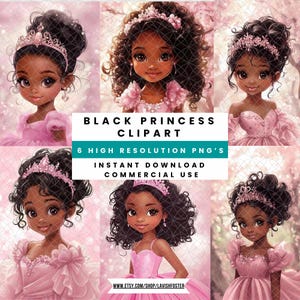 Princesa negra PNG, Princesa afroamericana PNG, Princesa melanina PNG, Princesa negra y dorada, Princesa rosa Clipart