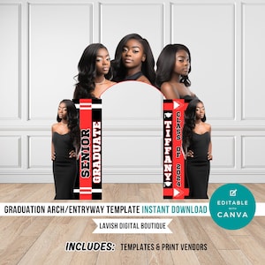 Graduation Arch, Graduation Entrance Arch Editable in Canva, Graduation Canva Template, Canva Arch Entryway, Graduation Archway for Canva