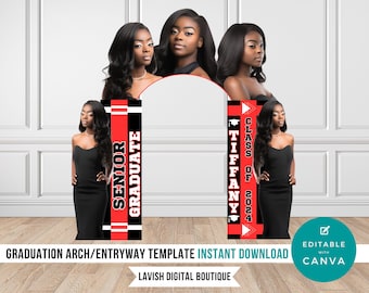 Graduation Arch, Graduation Entrance Arch Editable in Canva, Graduation Canva Template, Canva Arch Entryway, Graduation Archway for Canva