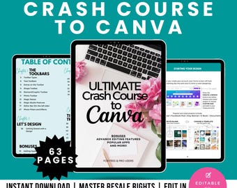Ultiem e-boek met Canva-gids, MRR PLR (digitale download)