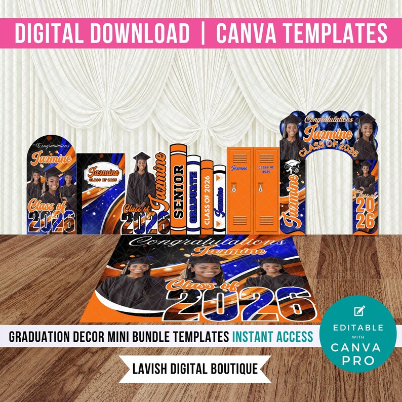 Graduation Decor, Grad Decor Template, Graduation Book, Graduation ...