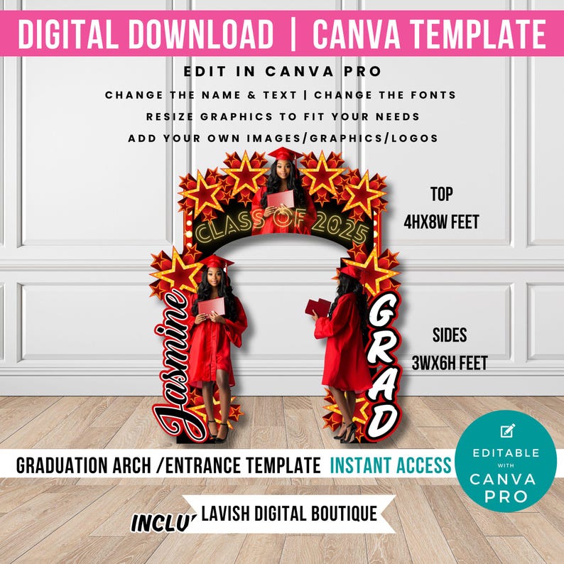 Graduation Entrance Arch Canva Template (Canva PRO) image 3