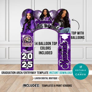 Graduation Arch, Graduation Entrance Arch Editable in Canva, Graduation Canva Template, Canva Arch Entryway, Graduation Archway for Canva