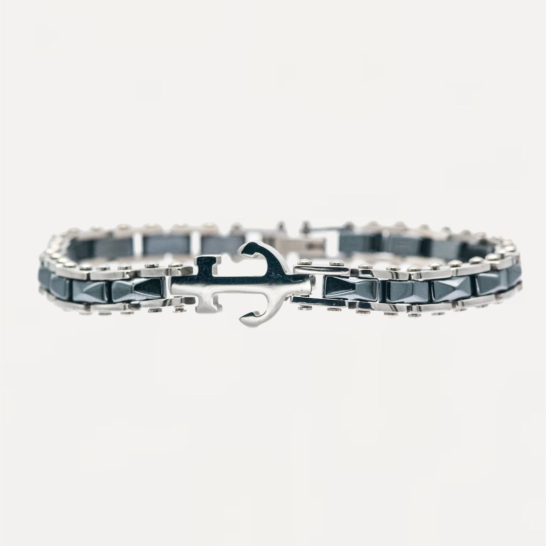 Stainless Steel Marine Anchor Chain Link Bracelet for Men Etsy