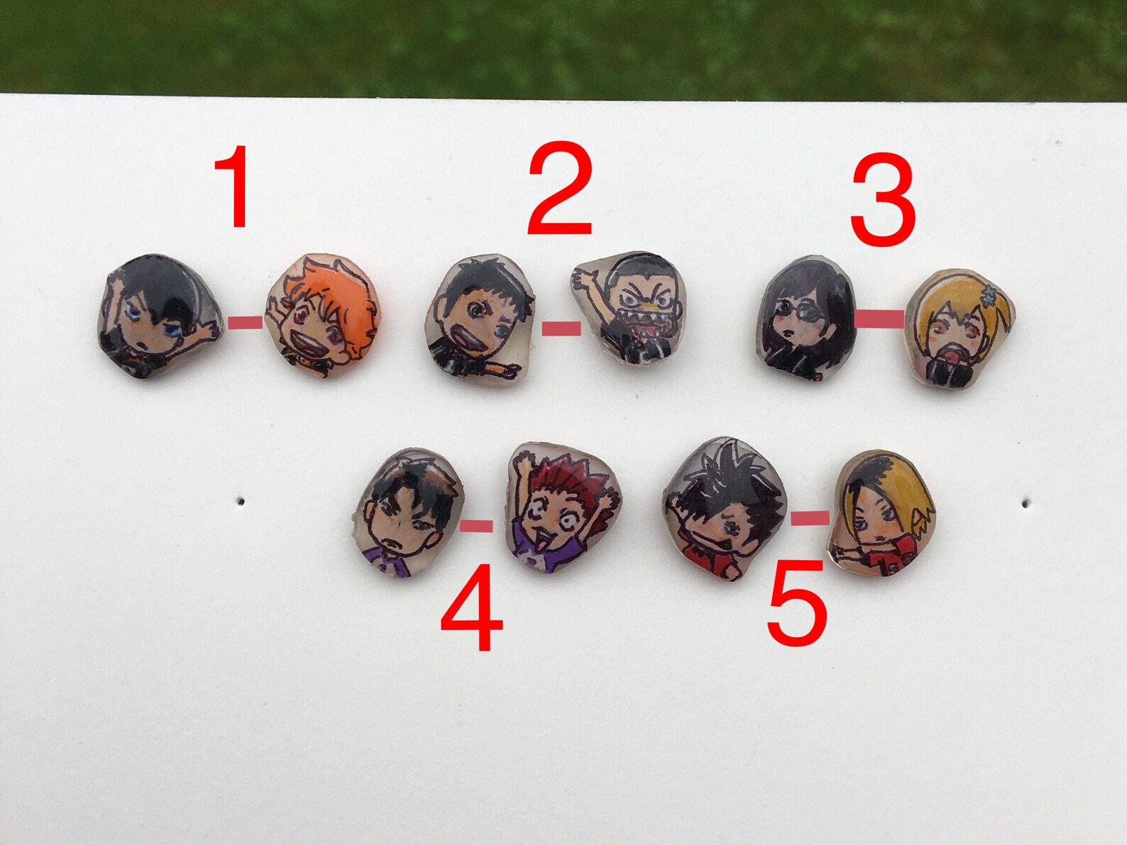 Haikyuu Character Stud Earrings Stainless Steel Stud Etsy