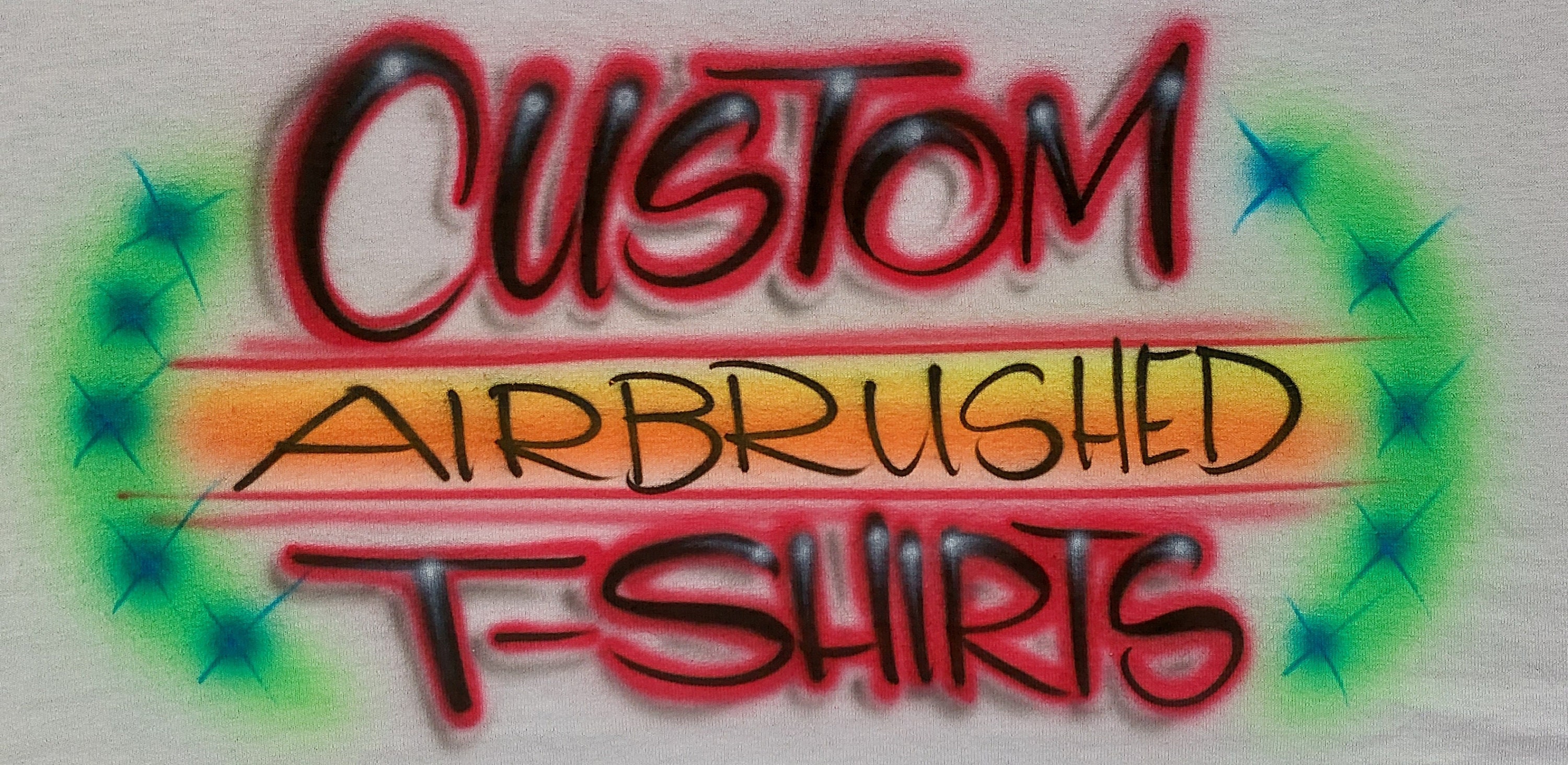 Custom Airbrushed Tshirts Airbrush Personalized Airbrushed Etsy
