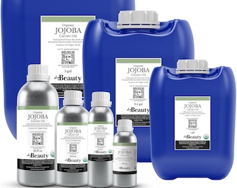 Bulk Jojoba Oil - Organic, Virgin, 100% Pure - Cold Pressed from the Seeds of the Jojoba Plant - Unrefined Aceite de Jojoba by DIYBeauty