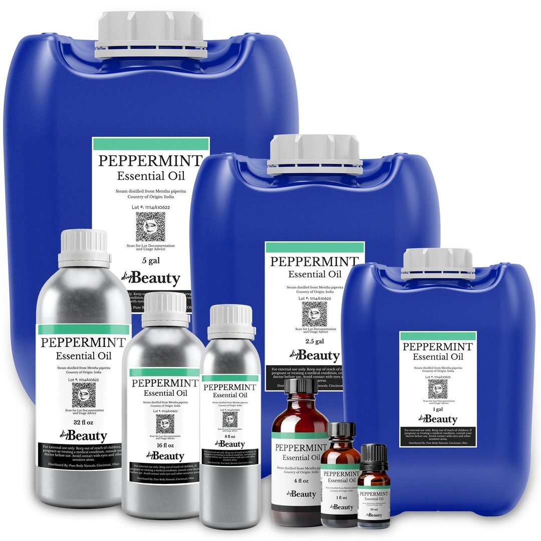 Bulk Peppermint Essential Oil 100 Pure and Undiluted Etsy