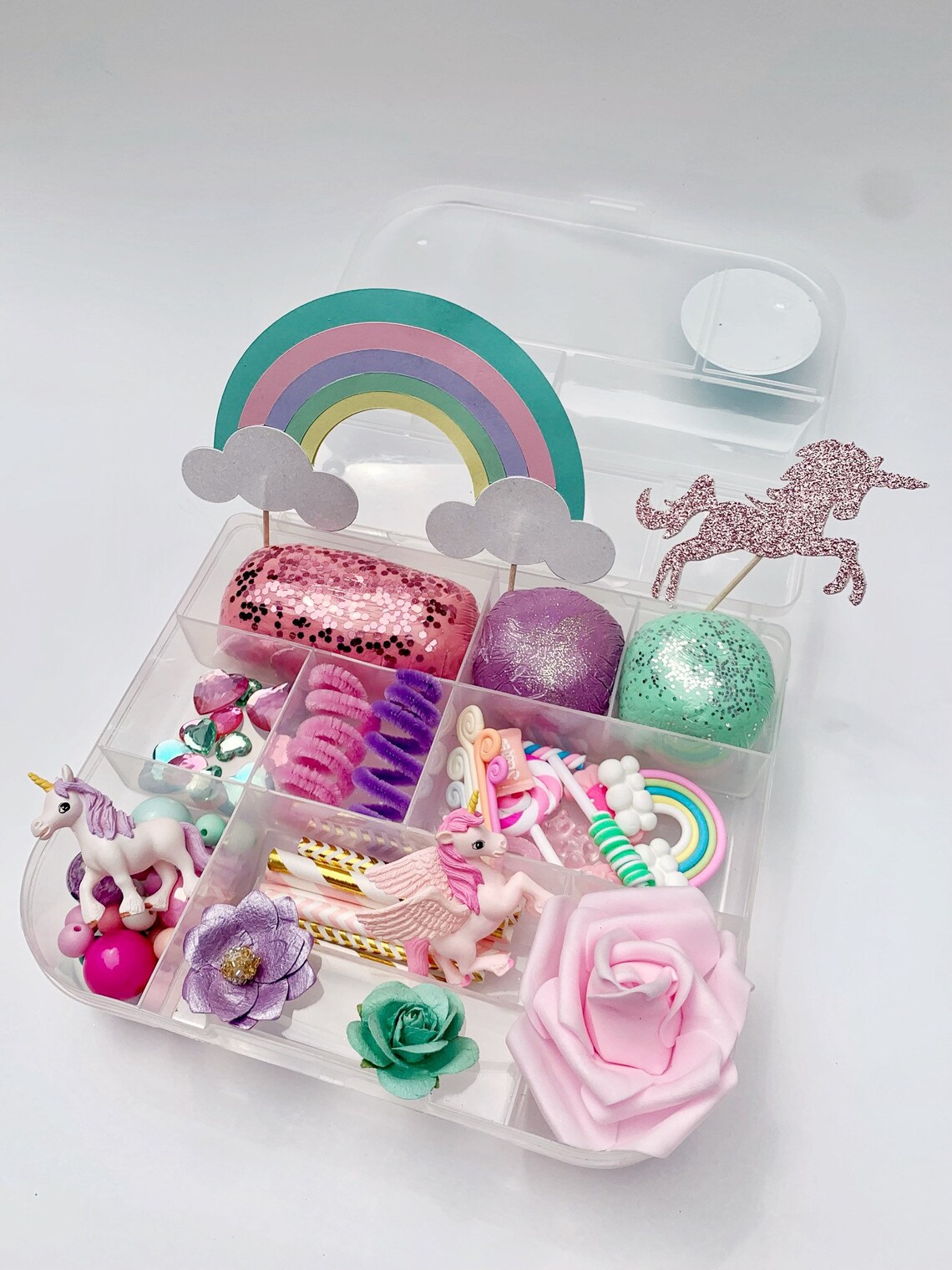 Unicorn Playdough Kit Unicorn Play dough Kit Unicorn Sensory | Etsy