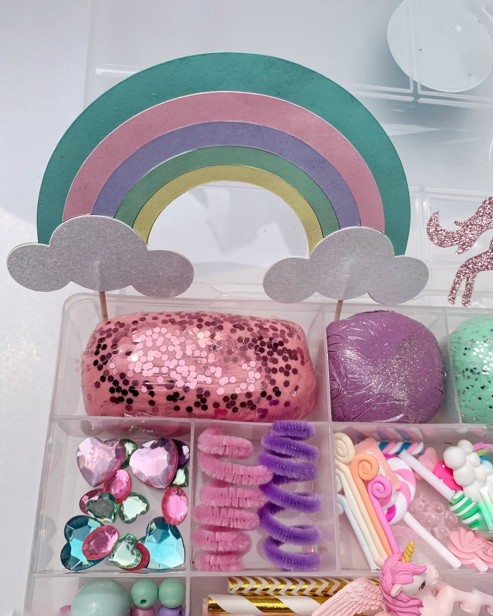 Unicorn Playdough Kit Unicorn Play dough Kit Unicorn Sensory | Etsy