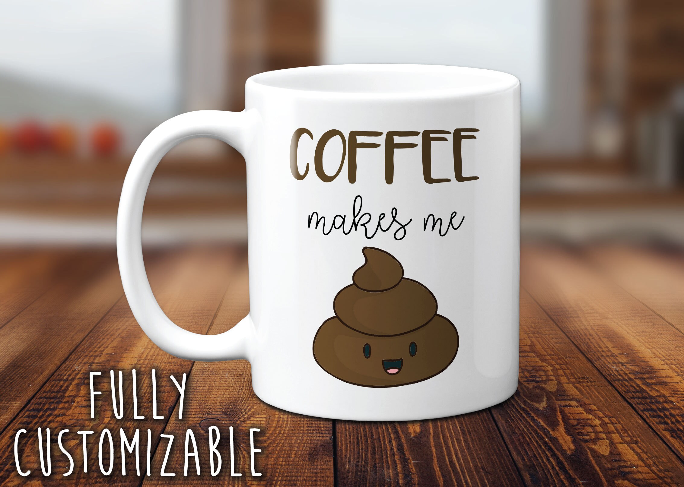 El café me hace caca regalo de caca divertido taza Etsy