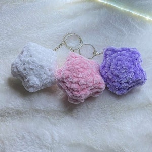 Crochet star keychains