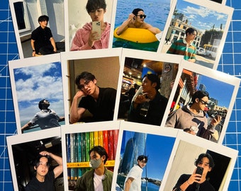 Set aus Siebzehn inoffiziellen Mingyu Polaroids