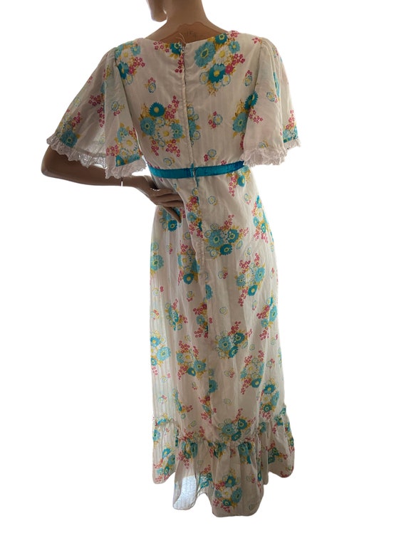 Beautiful floral print vintage 70s maxi dress 10 … - image 2