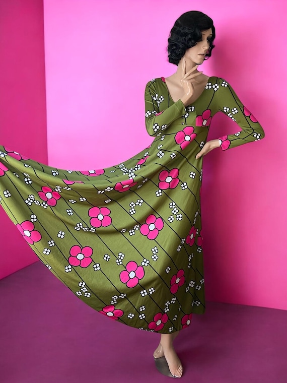 flower power maxi dress SIENNA dress Pinwheel Pink L