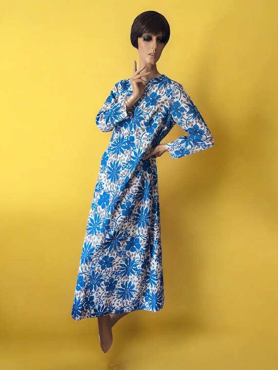Vintage 70s Maxi Dress Daisy Floral Print 14 16 - Etsy Vintage 70s Maxi Dress Daisy Floral Print 14 16 - Etsy