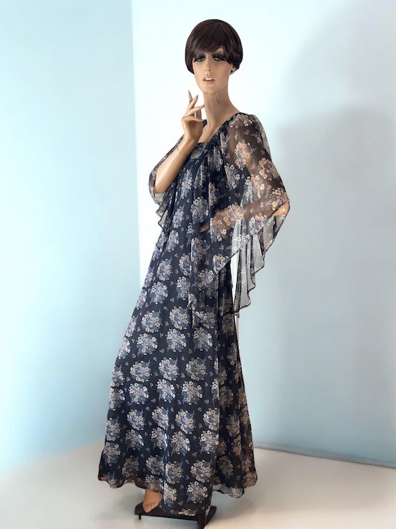 black maxi dress knit Provence Dress