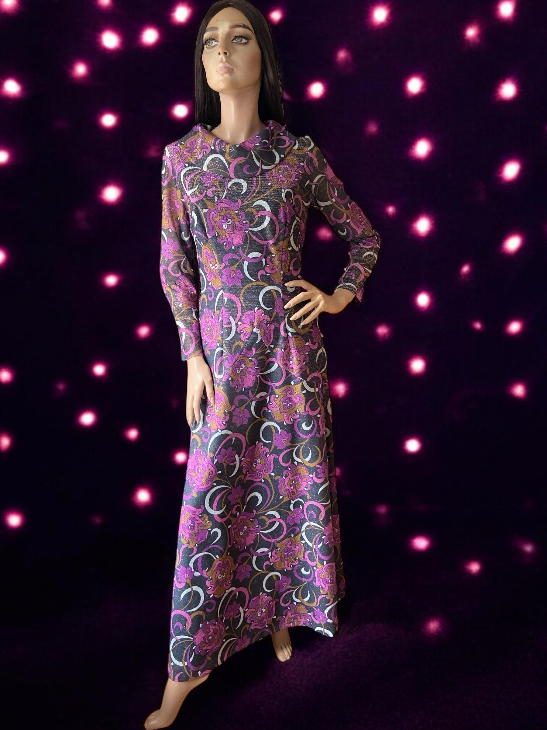 purple paisley maxi dress Haya Paisley Maxi Dress