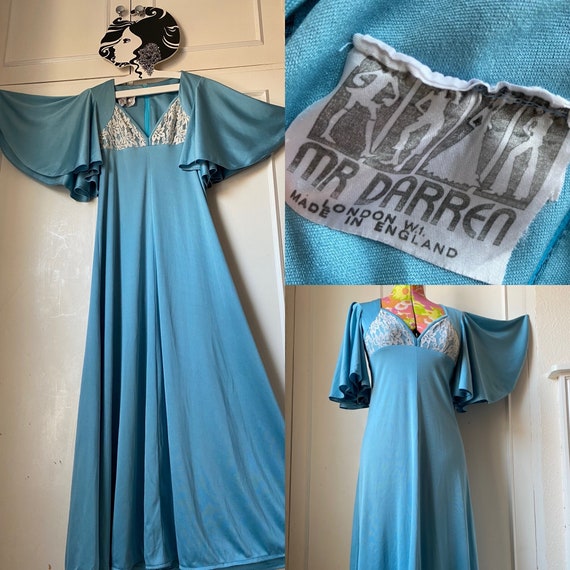 ヴィンデージドレス　vintage 70年代 送料無料】70年代製 アイボリーX 花柄総レース ピンクの